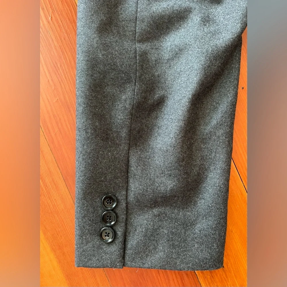 NWOT Madewell Roebling Two-Button Blazer in Italian Fabric 40R -Heather Charcoal
